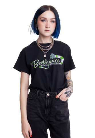 Beetlejuice – Sandworm Logo – T-Shirt – Schwarz – XXL – 100% Baumwolle