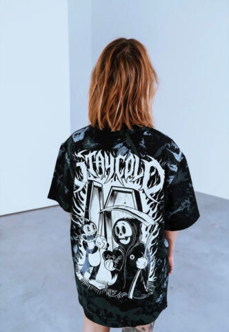 Stay Cold Apparel – Be Mine Tie Dye – T-Shirt – Schwarz – S – 100% Baumwolle