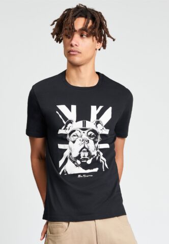 Ben Sherman – Bully Black – T-Shirt – Schwarz – M – 100% Bio-Baumwolle