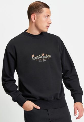 Ben Sherman – On The Road Crew Black – Sweater – Schwarz – XL – 100% Baumwolle