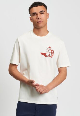 Ben Sherman – Secret Tune Society Ivory – T-Shirt – Beige – XL – 100% Bio-Baumwolle