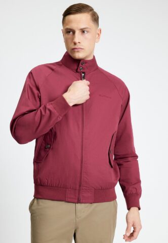 Ben Sherman – Signature Harrington Cherry – Jacke – Weinrot – L – 100% Baumwolle