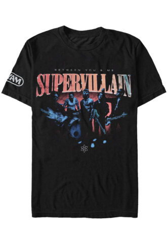 Between You & Me – Supervillian – T-Shirt – Schwarz – S – 100% Baumwolle,Jersey