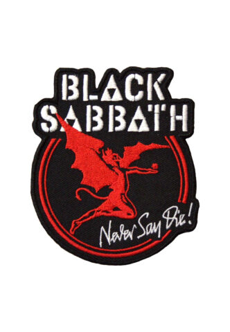 Black Sabbath – Archangel Never Say Die – Aufnäher – Schwarz – Onesize – 100% Polyester