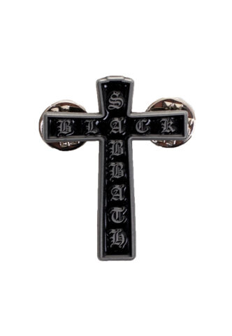 Black Sabbath – Cross – Pin – Schwarz – Onesize – Emaille