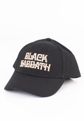Black Sabbath – Text Logo – Cap – Schwarz – Onesize – 100% Baumwolle
