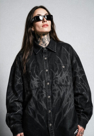 Stay Cold Apparel – Blackroot Washed Black – Hemd – Schwarz – L – 100% Baumwolle