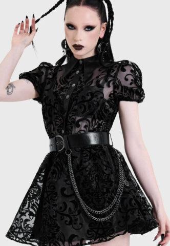 Killstar – Bloodlust Organza Mini Black – Kleid – Schwarz – XXL – gid://shopify/Metaobject/322030928109