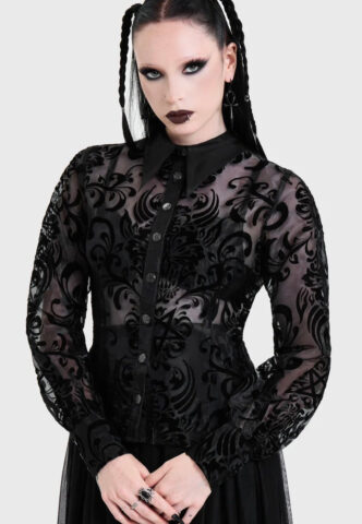 Killstar – Bloodlust Organza Black – Hemd – Schwarz – XL – gid://shopify/Metaobject/322030928109