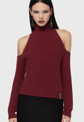 Killstar – Blood Lusted Red – Pullover – Rot – S – 50% Viskose, 30% Polyester, 20% Nylon