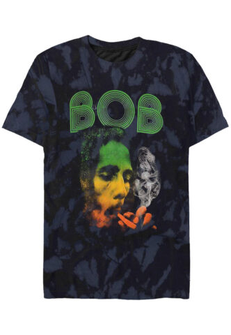 Bob Marley – Smoke Gradient Dip Dye – T-Shirt – Schwarz – XXL – 100% Baumwolle