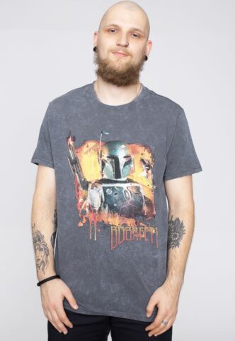 Boba Fett – Boba Acid Wash Grey – T-Shirt – Grau – L – 100% Baumwolle