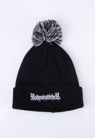 Bodysnatcher – Logo Pom – Beanie – Schwarz – Onesize – 100% Polyacryl