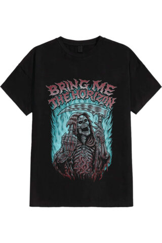 Bring Me The Horizon – Middle Finger Reaper – T-Shirt – Schwarz – S – 100% Baumwolle