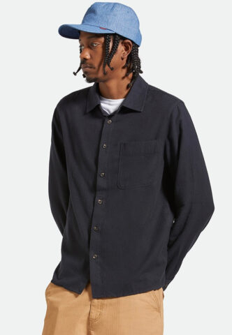 Brixton – Hasting Flannel Black – Hemd – Schwarz – XXL – 100% Baumwolle
