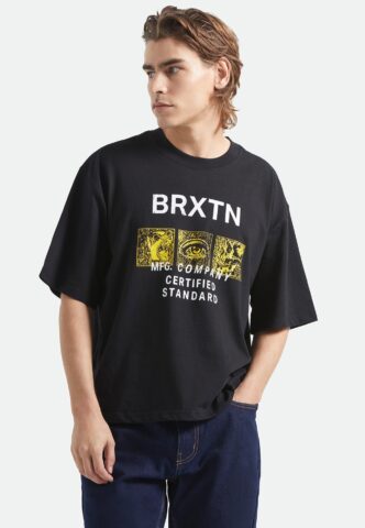 Brixton – Mollar Black – T-Shirt – Schwarz – L – 100% Baumwolle