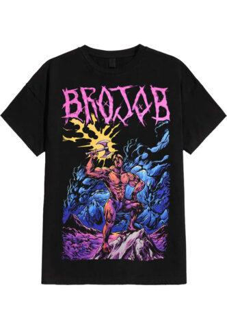 Brojob – Giga Chad – T-Shirt – Schwarz – S – 100% Baumwolle