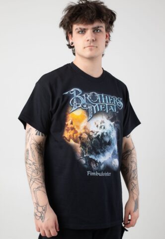 Brothers Of Metal – Fimbulvinter Cover – T-Shirt – Schwarz – XL – 100% Baumwolle