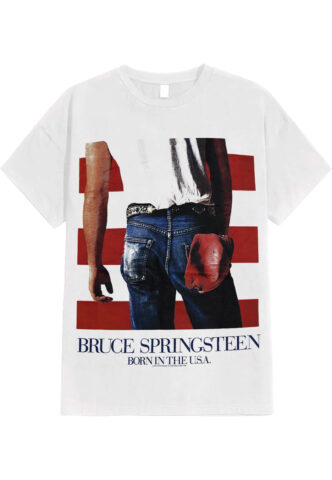 Bruce Springsteen – Born In The USA FB – T-Shirt – Weiß – 3XL – 100% Baumwolle