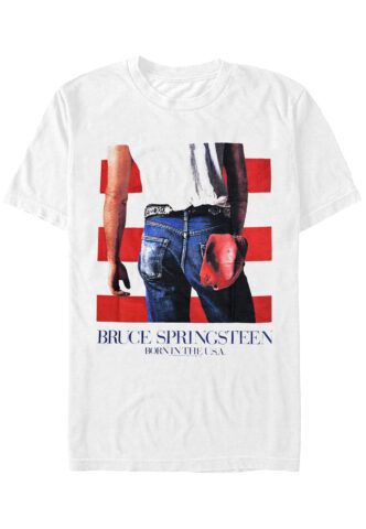 Bruce Springsteen – Born In The USA White – T-Shirt – Weiß – S – 100% Baumwolle