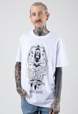 Brutal Knack – Dagger White – T-Shirt – Weiß – 3XL – 100% Bio-Baumwolle