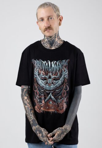 Brutal Knack – Dark Keeper Black – T-Shirt – Schwarz – M – 100% Bio-Baumwolle