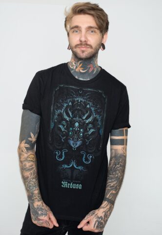Brutal Knack – Medusa Black – T-Shirt – Schwarz – M – 100% Bio-Baumwolle