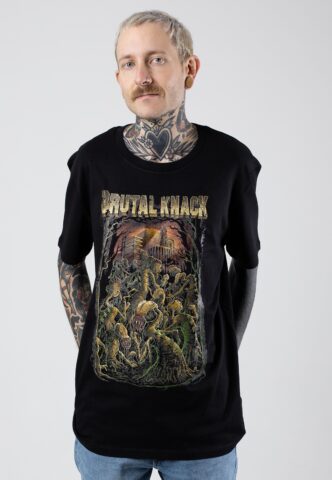 Brutal Knack – Plants Black – T-Shirt – Schwarz – XL – 100% Bio-Baumwolle