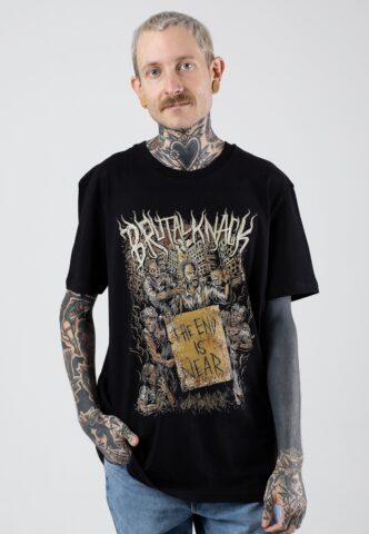 Brutal Knack – The End Ist Near Black – T-Shirt – Schwarz – XL – 100% Bio-Baumwolle