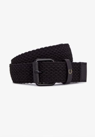 Fred Perry – Woven Elastic Black – Gürtel – Schwarz – M – 65% Polyester, 35% Elastan