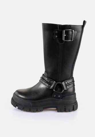 Buffalo – Aspha Biker Boot Hi Vegan Nappa Black – Girl Schuhe – Schwarz – EU 39 – Synthetic/Textile/Gummi