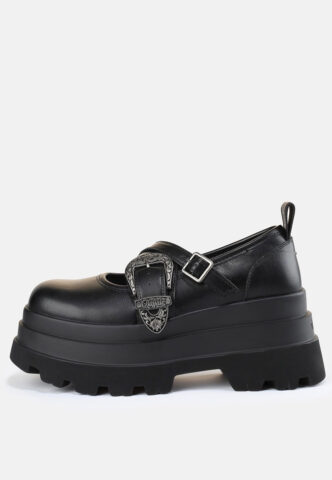 Buffalo – Jupiter West Ballerina Vegan Nappa Black – Girl Schuhe – Schwarz – EU 38 – Synthetic/Synthetic/Gummi