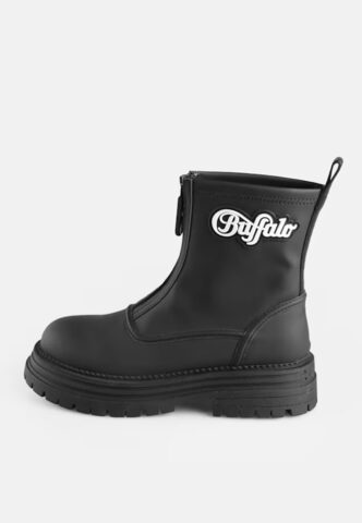 Buffalo – Lennox Rain Zip Vegan Rubber Nappa Black – Girl Schuhe – Schwarz – EU 39 – Synthetic/Textile/Gummi