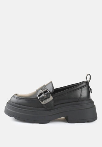 Buffalo – Mars Loafer Buckle Vegan Nappa Black – Girl Schuhe – Schwarz – EU 38 – Synthetic/Synthetic/Gummi