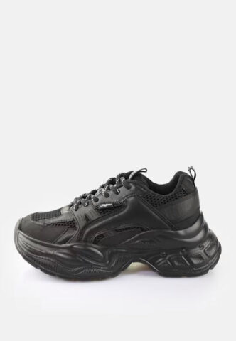 Buffalo – Yuno Vegan Nappa/Mesh Black – Girl Schuhe – Schwarz – EU 39 – Textile, Synthetic/Textile/Gummi