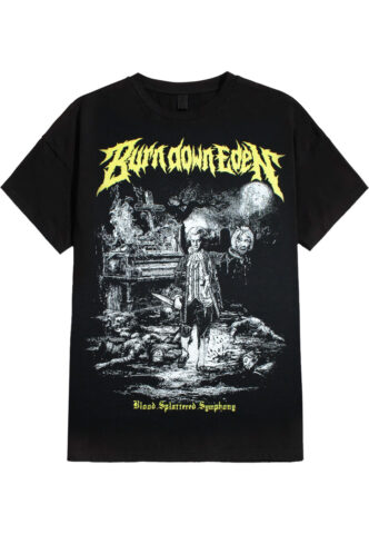 Burn Down Eden – Blood Splattered Symphony – T-Shirt – Schwarz – S – 100% Baumwolle