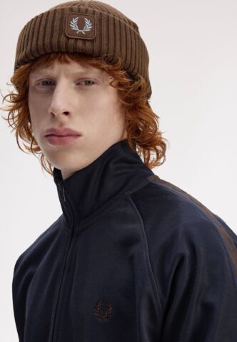 Fred Perry – Cotton Ribbed Burnt Tobacco – Beanie – Braun – Onesize – 100% Baumwolle