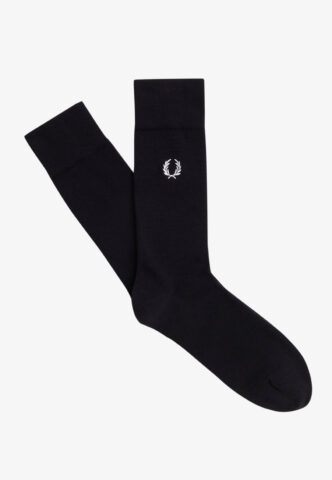 Fred Perry – Classic Laurel Wreath Black/Snowwhite – Socken – Schwarz – XS/S – 83% Baumwolle, 15% Polyamid, 2% Elastan