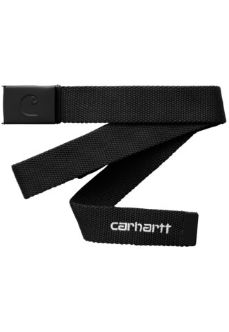 Carhartt WIP – C-Logo Tonal Black/White – Gürtel – Schwarz – Onesize – 100% Polyester