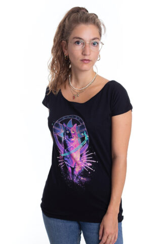Captain Marvel – Cat Girl Loose – Girly – Schwarz – L – 100% Baumwolle