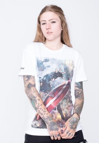 Captain America – Captain America White – T-Shirt – Weiß – XXL – 100% Baumwolle
