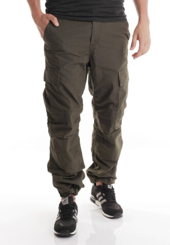 Carhartt WIP – Regular Cargo Columbia Ripstop Cypress Rinsed – Hose – Grün – W30 / L32 – 100% Baumwolle