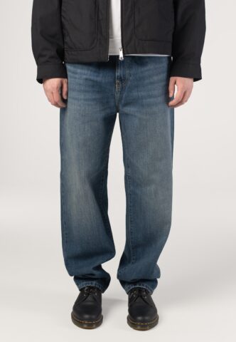 Carhartt WIP – Aaron Dark Used Wash Blue – Hose – Blau – W34 – 100% Baumwolle