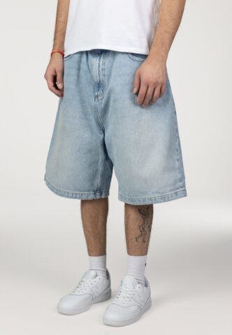 Carhartt WIP – Brandon Heavy Worn Bleached Blue – Shorts – Blau – M – 100% Baumwolle