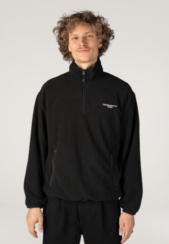Carhartt WIP – Edmore Half Zip Black/White – Sweater – Schwarz – M – 100% Polyester