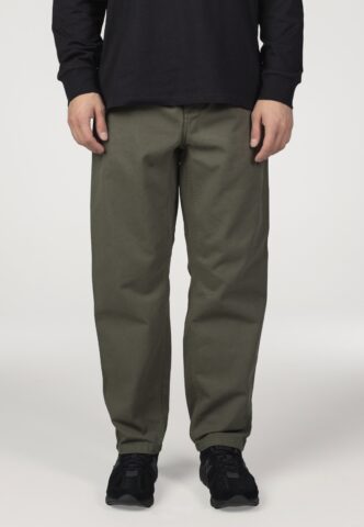 Carhartt WIP – Flint Garment Dyed Leaf – Hose – Grün – S – 100% Bio-Baumwolle