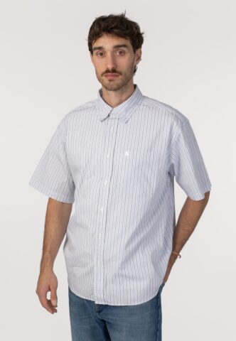 Carhartt WIP – Keene Stripe White – Hemd – Weiß – L – 100% Baumwolle