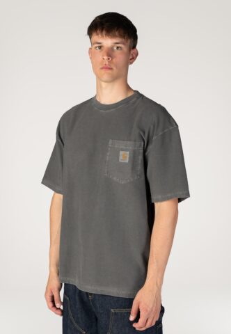 Carhartt WIP – Loose Pocket Garment Dyed Black – T-Shirt – Schwarz – M – 100% Bio-Baumwolle
