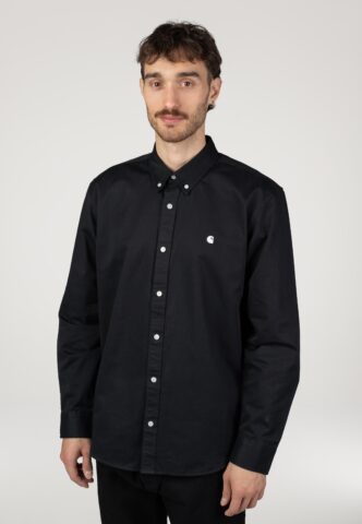 Carhartt WIP – Madison Black/White – Hemd – Schwarz – XXL – 100% Baumwolle