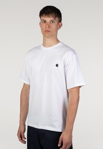 Carhartt WIP – Madison White/Black – T-Shirt – Weiß – S – 100% Bio-Baumwolle